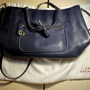 Coach Blair Poppy Navy/Raspberry Tote